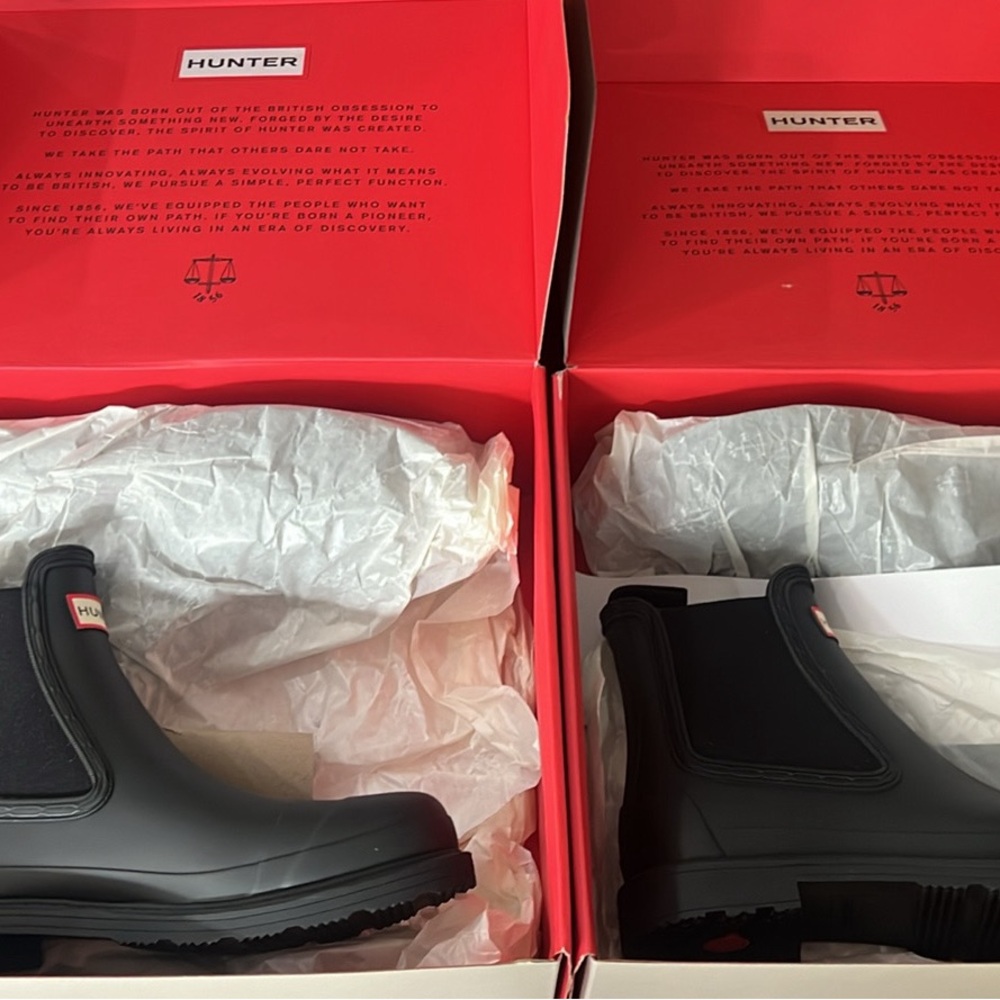 2 pairs Black Hunter Boots